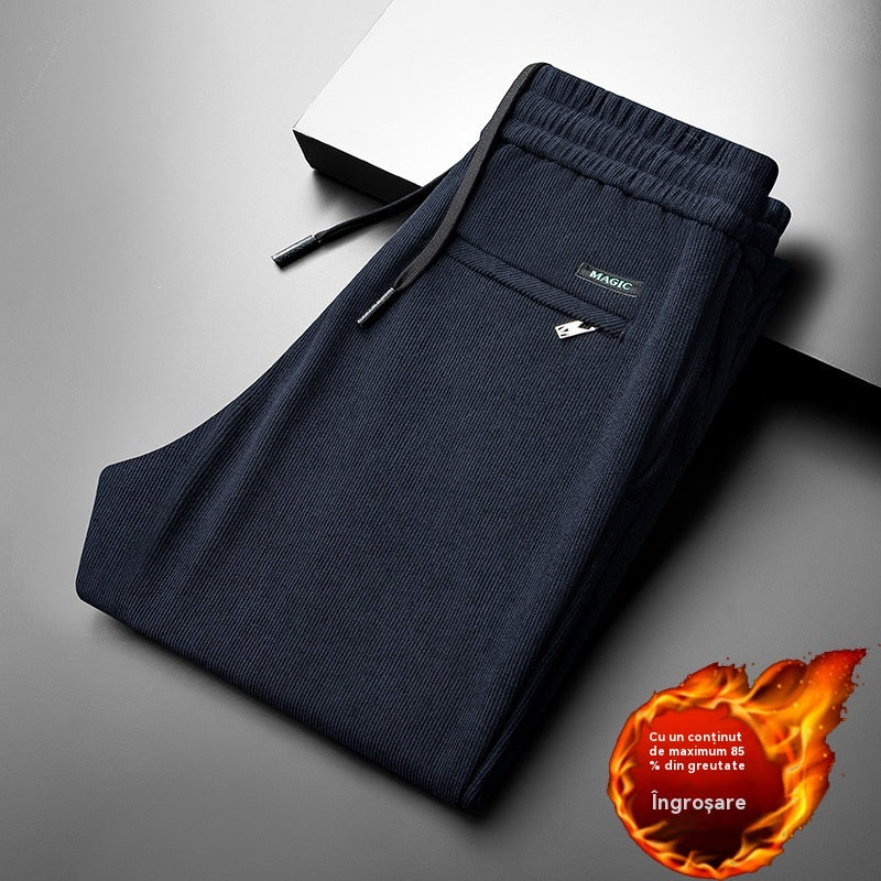 👖【L-5XL】Jesenske i zimske baršunaste sportske hlače za muškarce, široke i ležerne