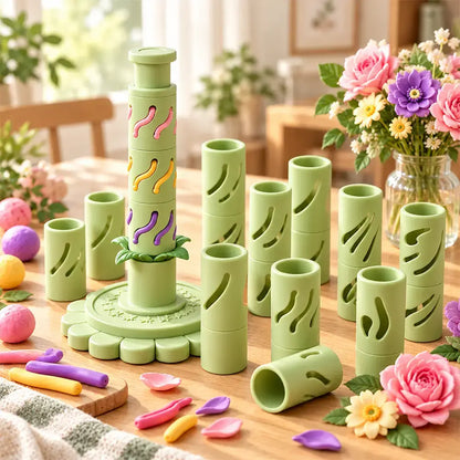 🌷Herramienta modular para crear flores en arcilla, con 9 moldes de modelado🎨