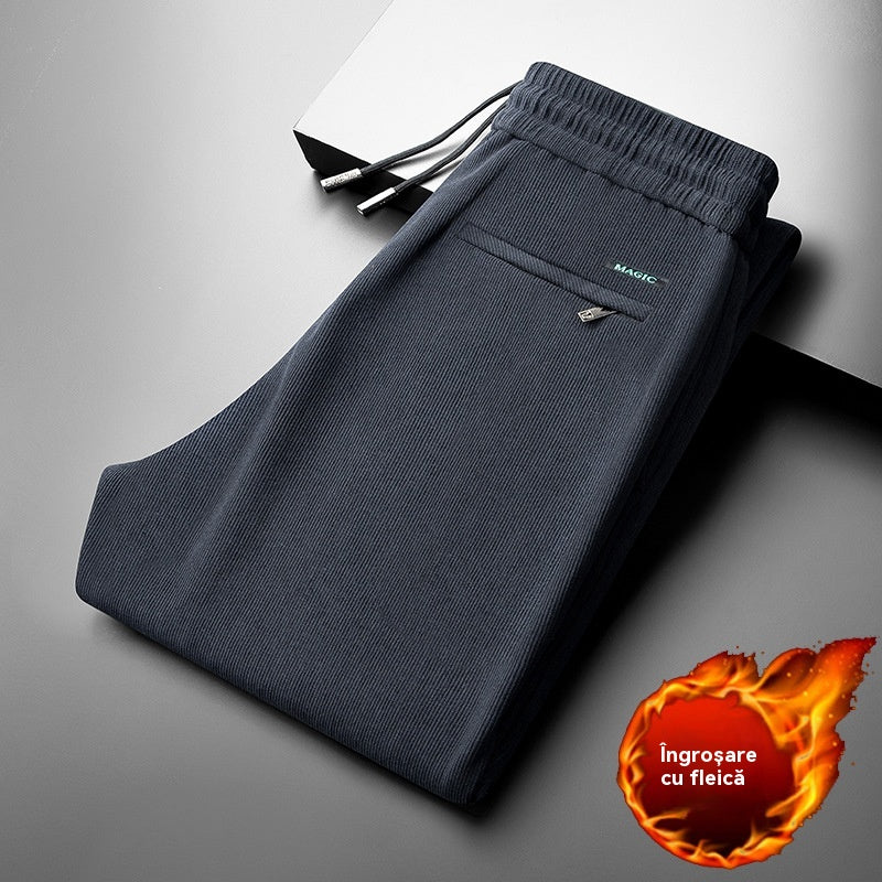 👖【L-5XL】Jesenske i zimske baršunaste sportske hlače za muškarce, široke i ležerne