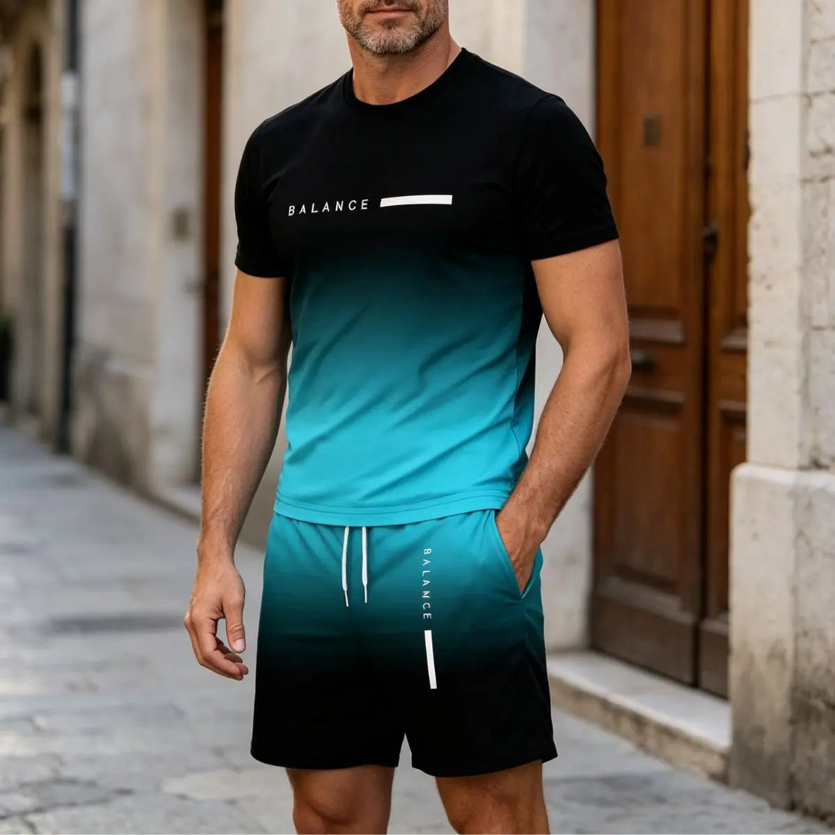 😍Drugi artikl za pola cijene.😍【M-5XL】👖Novi muški ljetni komplet kratkih rukava od čistog pamuka u više boja, model 2026.