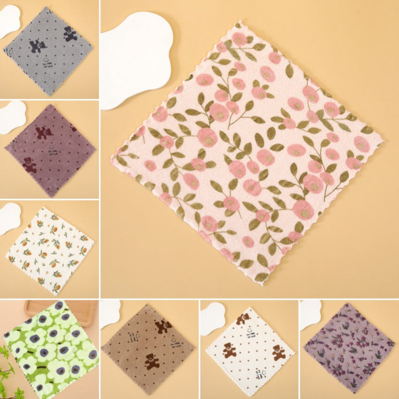 🧼【30 cm × 30 cm】💢✨ Kuhinjske krpe od koraljnog flanela za kućnu upotrebu