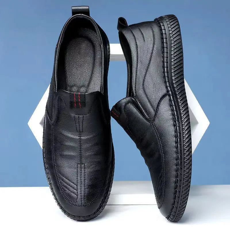 [38–44]Zapatos de cuero suave para hombres mayores | Transpirables y cómodos | Caminata sin dolor todo el día