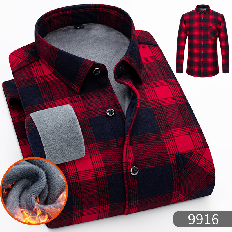 🔥【50 % popusta】 👔【L–5XL】Topla košulja dugih rukava