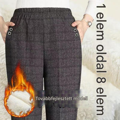 🏆【45–90 kg】👖👖 Nove ženske hlače za jesen/zimu – visoki struk, ravne nogavice i podstava od flisa