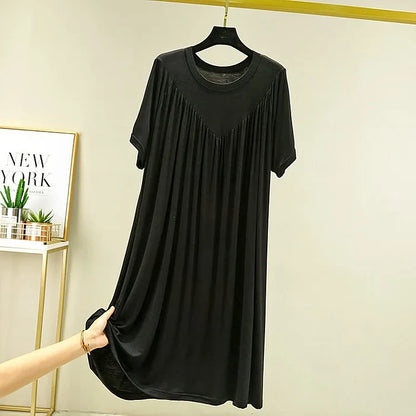 【S-4XL】【40-180 kg】Vestido de pijama de manga corta, suave y cómodo.