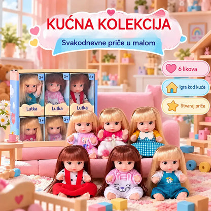 👸 Set kolekcionarskih mini-lutkica za djevojčice · Duga kosa i pokretni zglobovi · Serije „Princeze” i „Svakodnevni stil” · Savršen poklon!