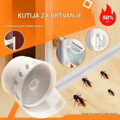 🚪 Brtvena traka za dno vrata (PVC) – Zaštita od prašine i propuha