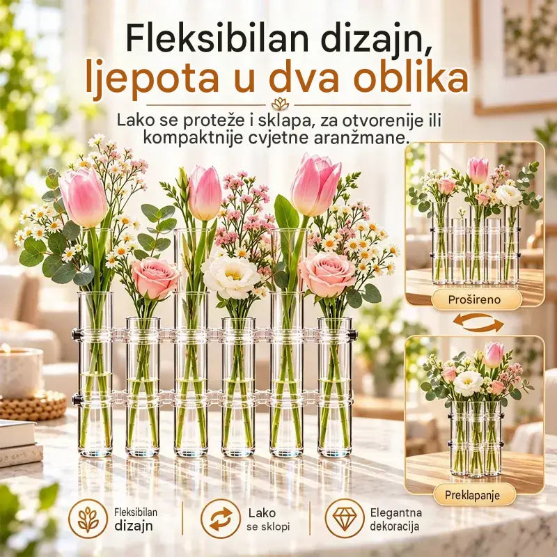 💐Staklena vaza u obliku epruvete
