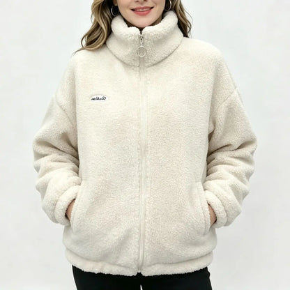 😍 U pola cijene! 【M-4XL】Zimska jakna od flisa, debela jakna s podstavom od umjetnog krzna (sherpa), topli prsluk.