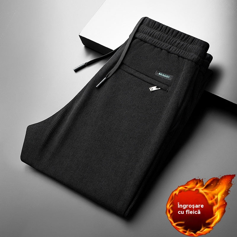 👖【L-5XL】Jesenske i zimske baršunaste sportske hlače za muškarce, široke i ležerne