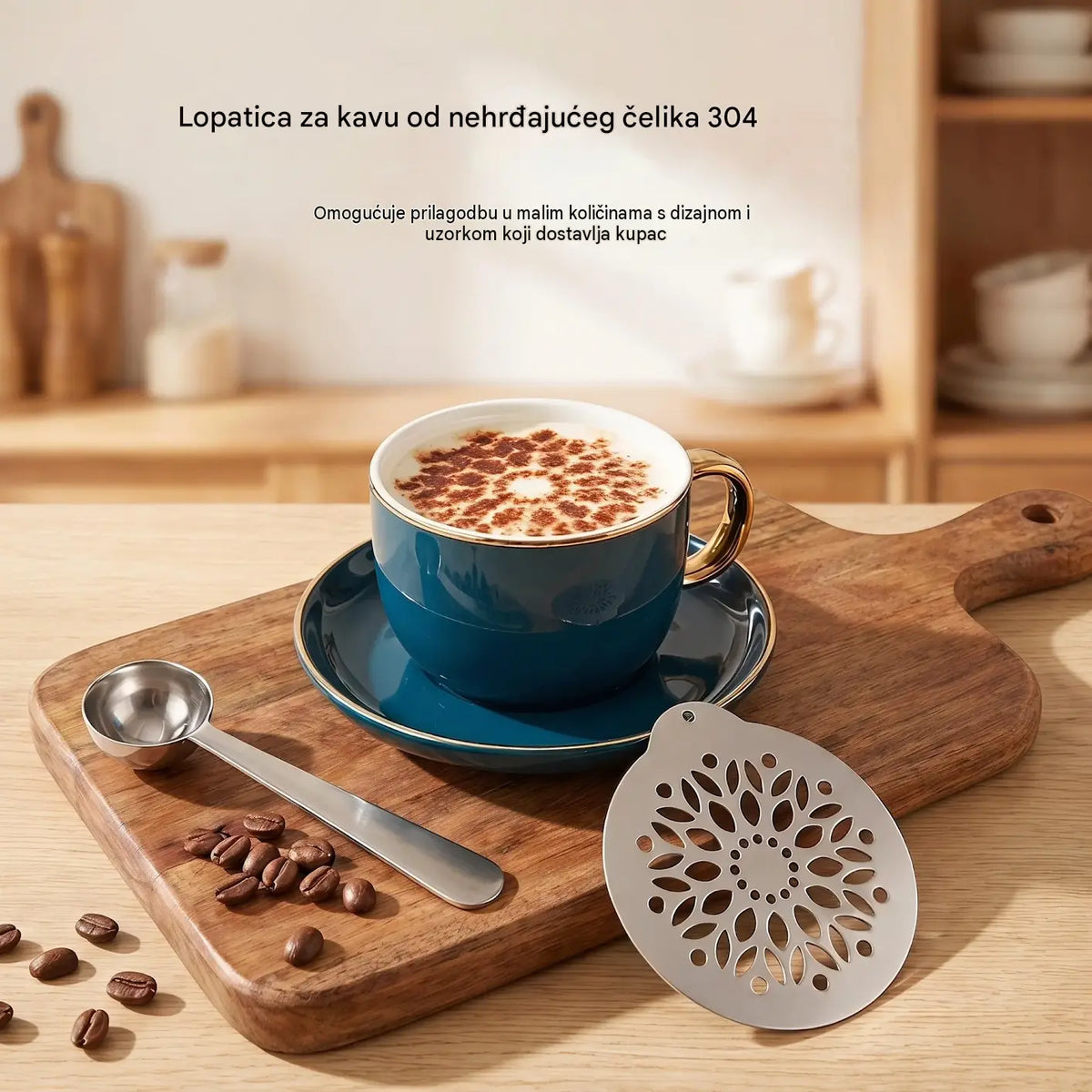 ☕ Šablona od nehrđajućeg čelika za latte art