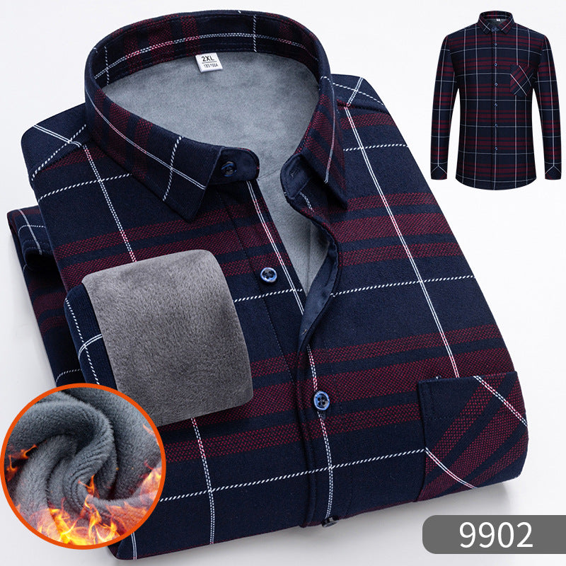 🔥【50 % popusta】 👔【L–5XL】Topla košulja dugih rukava