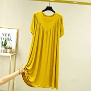 【S-4XL】【40-180 kg】Vestido de pijama de manga corta, suave y cómodo.