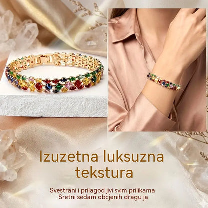 ✨Narukvica od šarenog geometrijskog kubnog cirkona u boemskom stilu