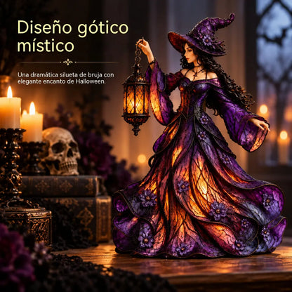 🧙‍♀️ Figurica vještice za Noć vještica u gotičkom stilu (s LED lampionom) 🧙‍♀️