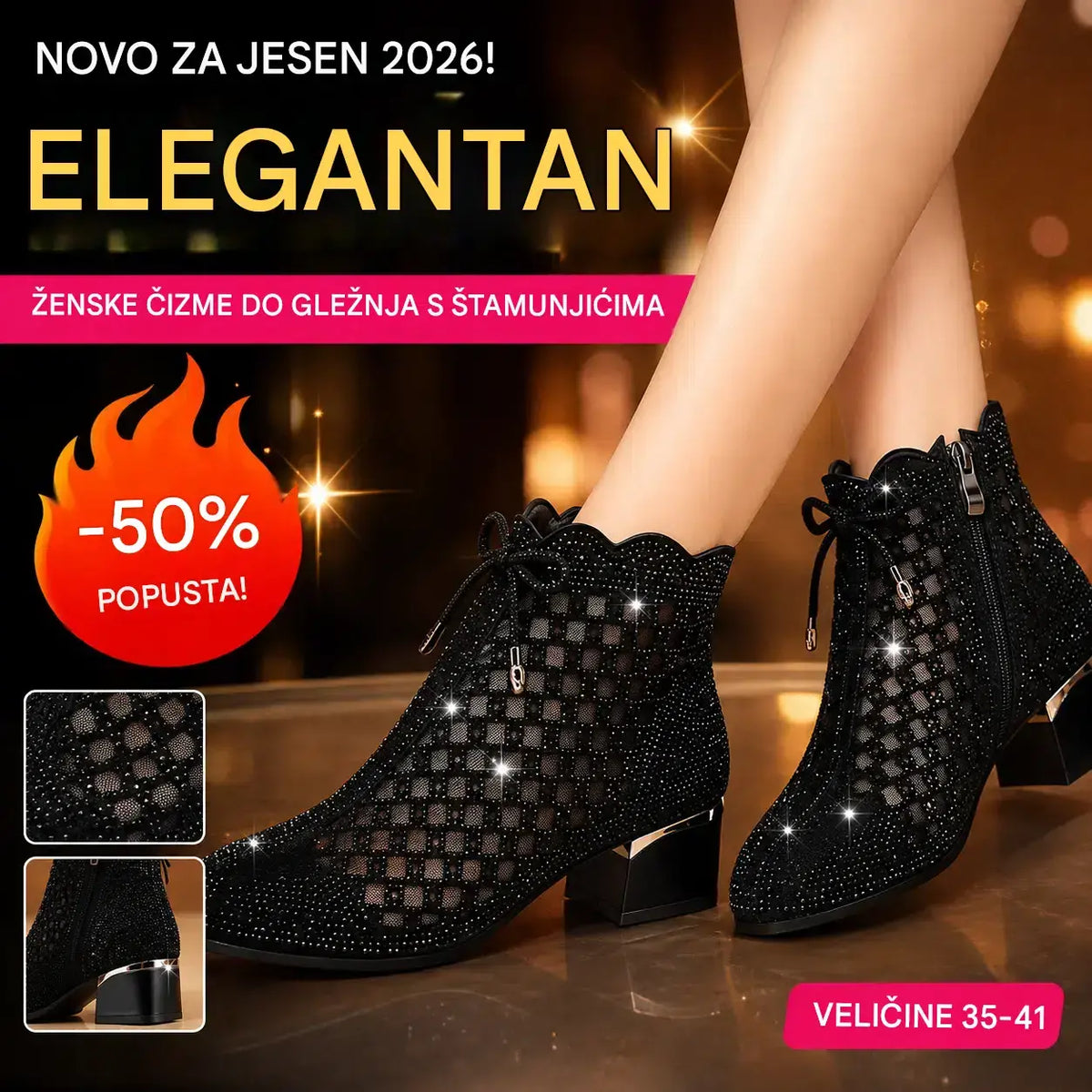 🔥【35-41】👠Elegantne ženske čizme sa svjetlucavim cirkonima za jesen 2026.