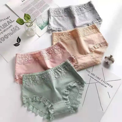 💞【M-2XL】👙Ženske prozračne pamučne gaćice srednjeg struka bez šavova