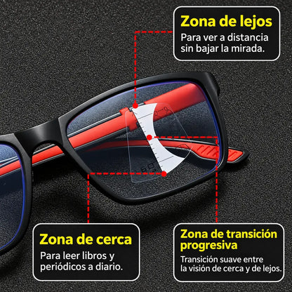 👓Nuevas gafas multifocales fotocromáticas de estilo deportivo, antideslizantes, para personas mayores y visión de cerca y de lejos.