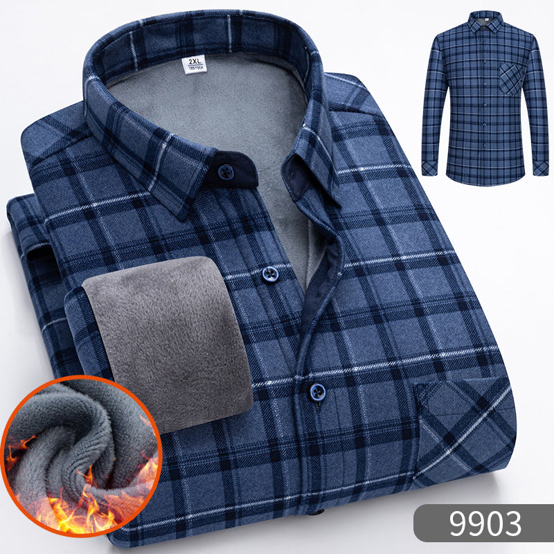 🔥【50 % popusta】 👔【L–5XL】Topla košulja dugih rukava