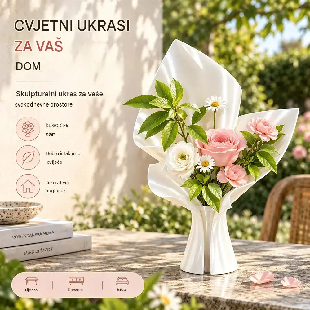 💐Vaza s 3D cvjetnim aranžmanom