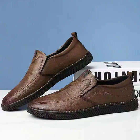 [38–44]Zapatos de cuero suave para hombres mayores | Transpirables y cómodos | Caminata sin dolor todo el día