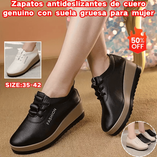 50%OFF🔥【35-42】Dámske kožené topánky s hrubou podrážkou, nový módny trend na jeseň