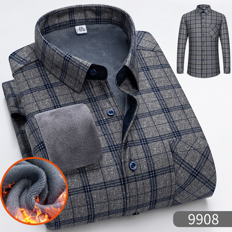 🔥【50 % popusta】 👔【L–5XL】Topla košulja dugih rukava