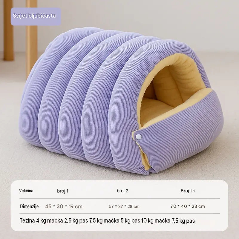 🐾🛏️✨【1-pakiranje】Topli plišani krevet za kućne ljubimce - udoban i mekan, pogodan za mačke i pse.