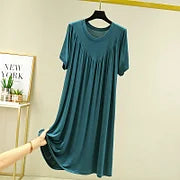 【S-4XL】【40-180 kg】Vestido de pijama de manga corta, suave y cómodo.