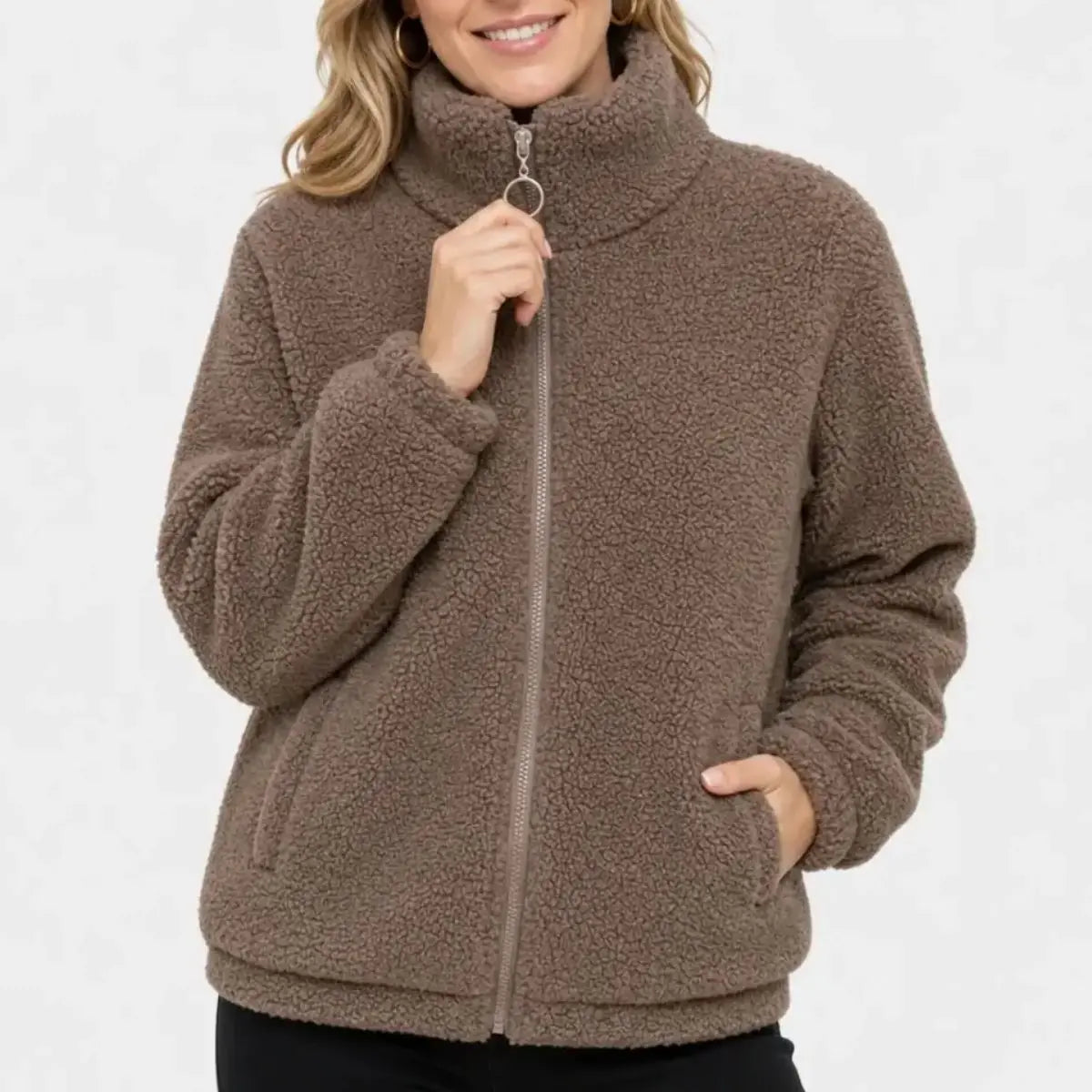 😍 U pola cijene! 【M-4XL】Zimska jakna od flisa, debela jakna s podstavom od umjetnog krzna (sherpa), topli prsluk.