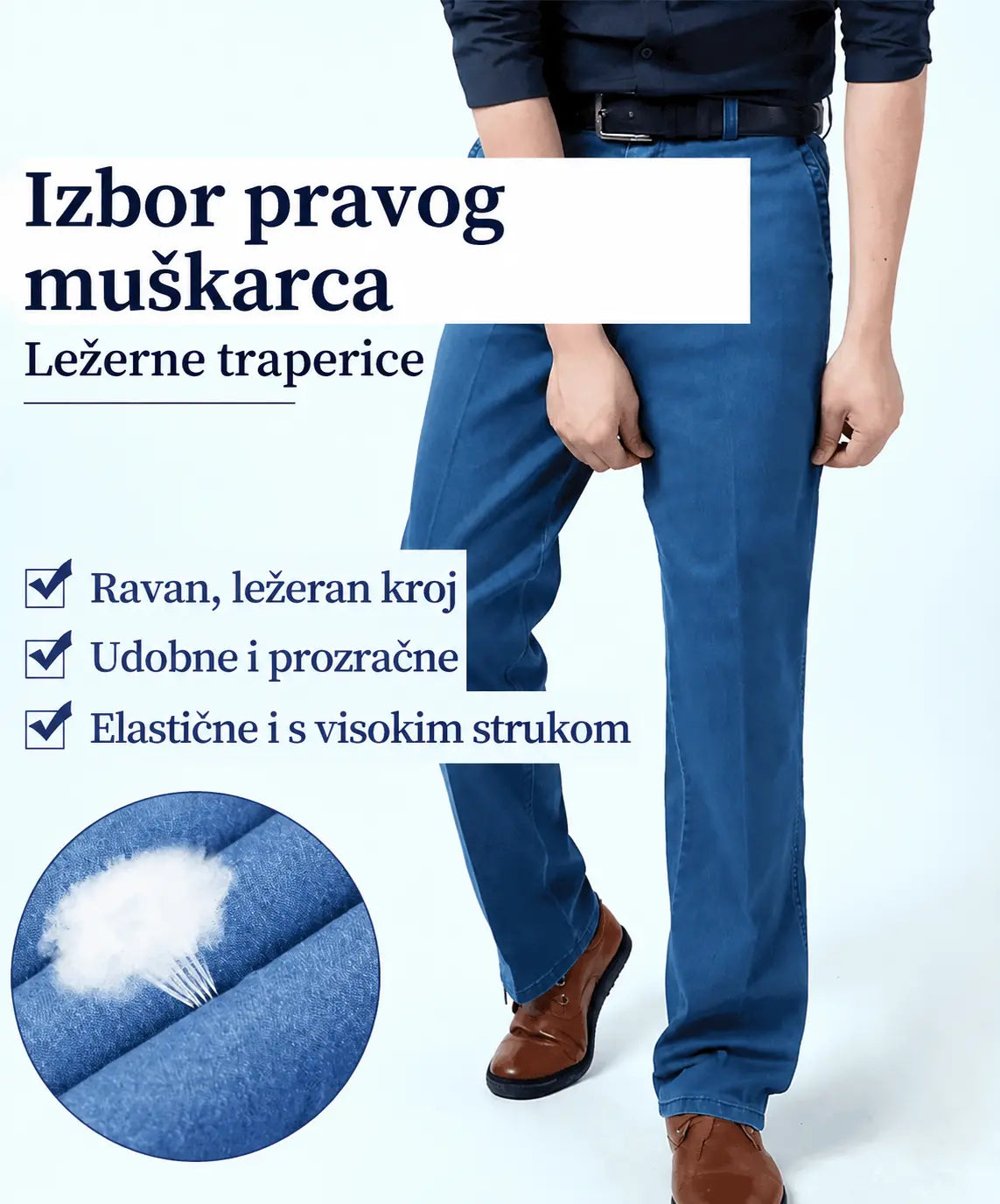 👖 Nove muške traperice visokog struka, velike veličine, kolekcija 2026.