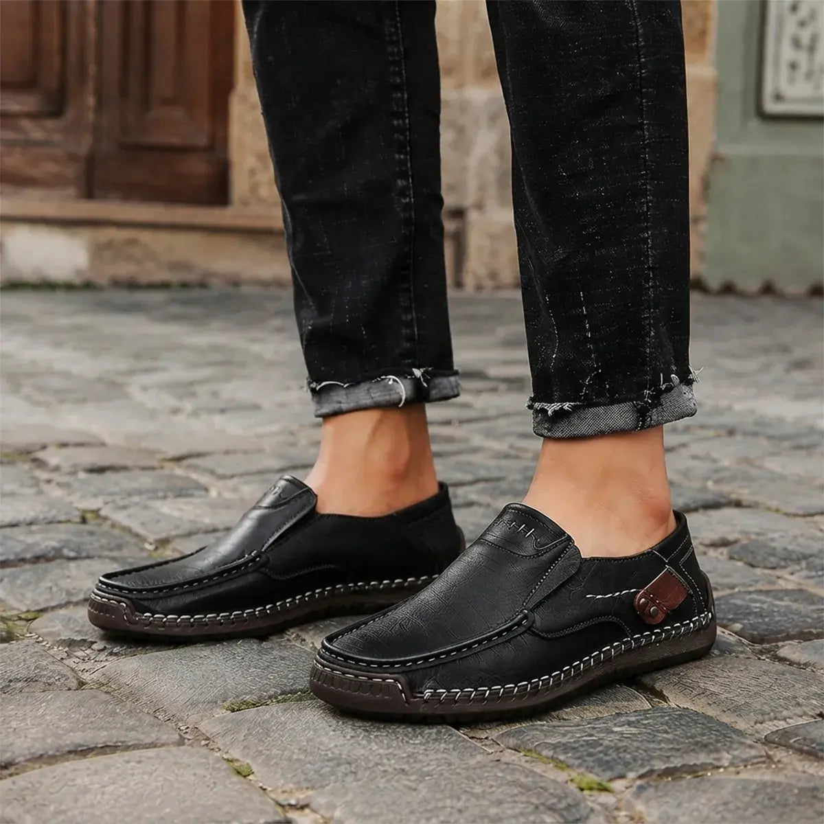 【38-48】Mocasines de cuero hechos a mano ✅️Pago contra entrega