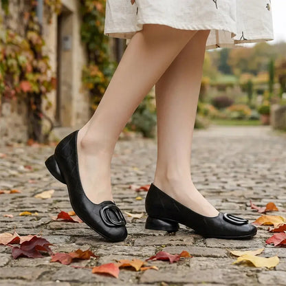 👡Ženske francuske retro ravne Mary Jane cipele - s okruglim vrhom i niskim izrezom - retro stil, udobne i za svaki dan