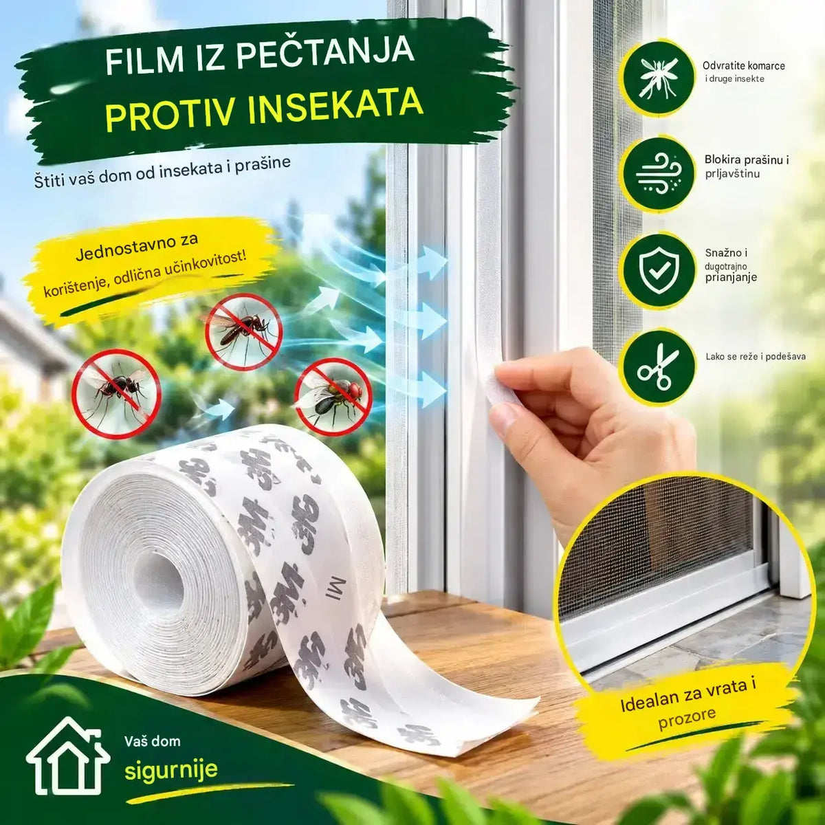 🚪 Brtvena traka za dno vrata (PVC) – Zaštita od prašine i propuha