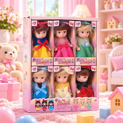 👸 Set kolekcionarskih mini-lutkica za djevojčice · Duga kosa i pokretni zglobovi · Serije „Princeze” i „Svakodnevni stil” · Savršen poklon!