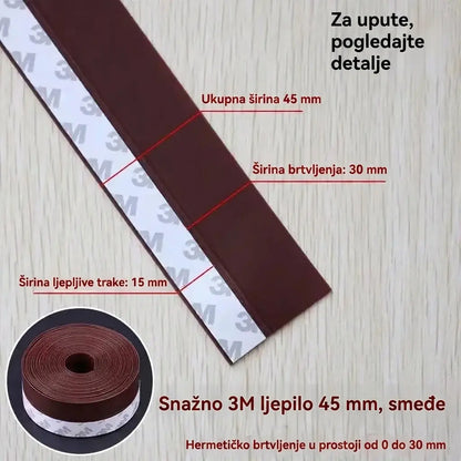 🚪【5M】 PVC brtvena traka za vrata – otporna na prašinu i propuh