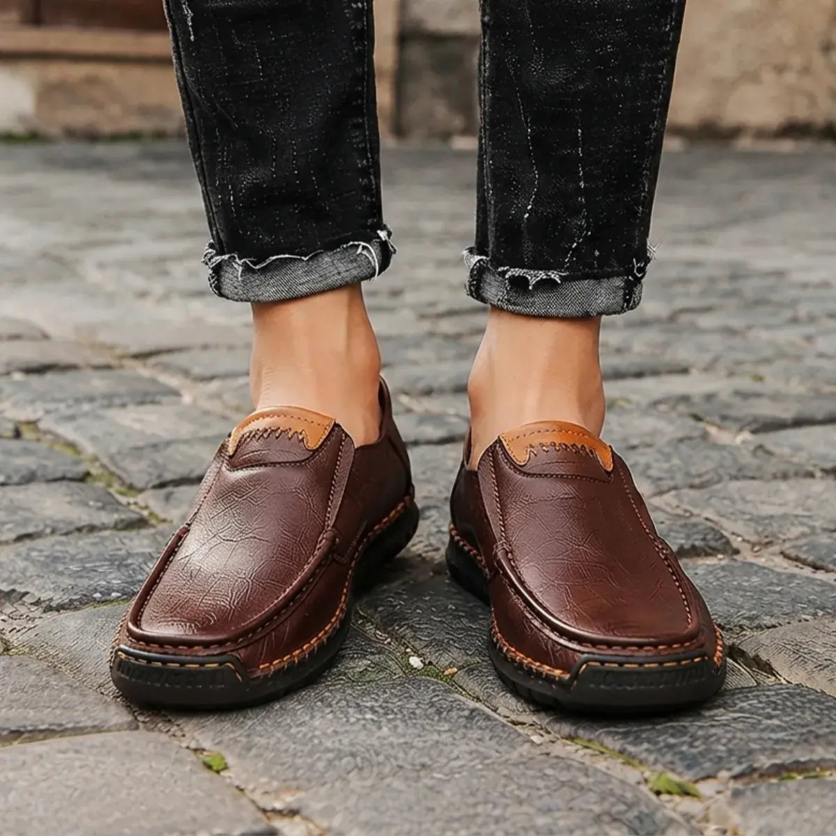 【38-48】Mocasines de cuero hechos a mano ✅️Pago contra entrega