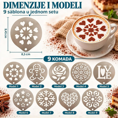 ☕ Šablona od nehrđajućeg čelika za latte art