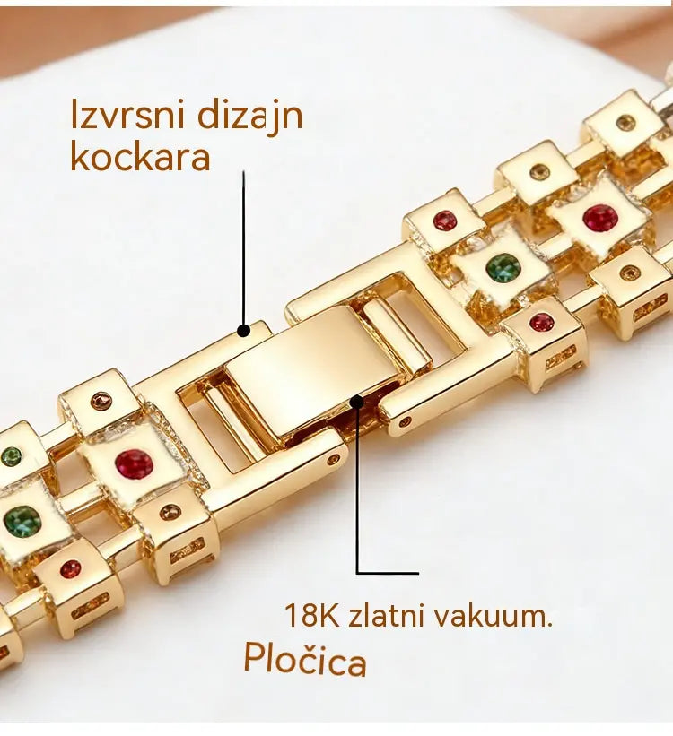 ✨Narukvica od šarenog geometrijskog kubnog cirkona u boemskom stilu