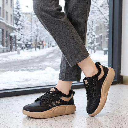 👟❄️ Ženske zimske tenisice s podstavom – veličine 35-40, debeli potplat, korejski stil, dostupne u khaki i crnoj boji.