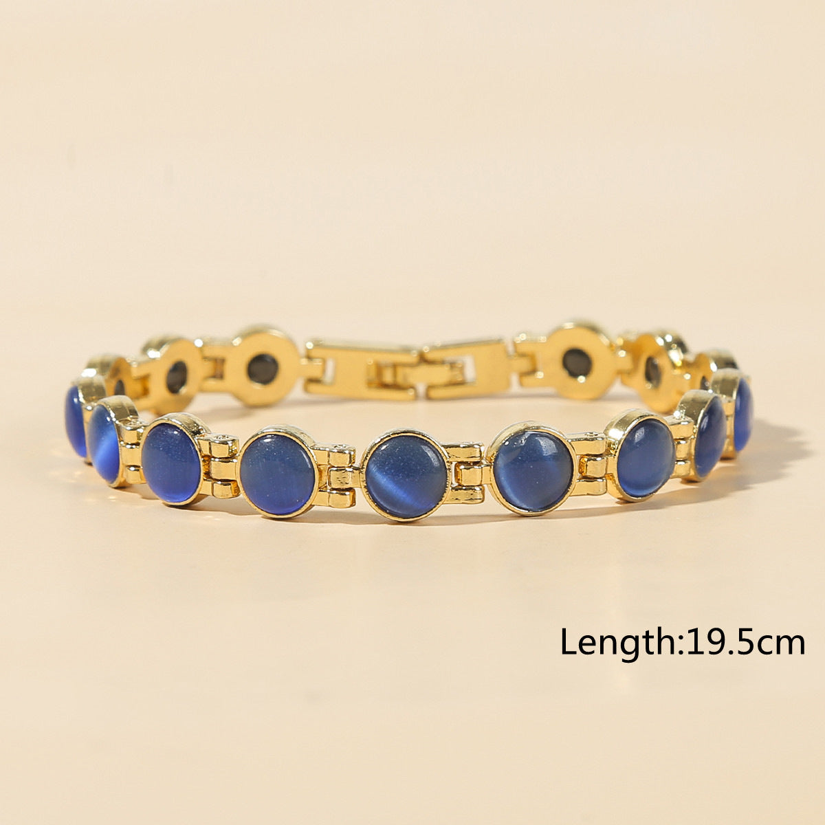🌈✨【🔥Artículo de gran venta-1 pieza 25€】Elegante pulsera magnética con piedras de ojo de gato doradas