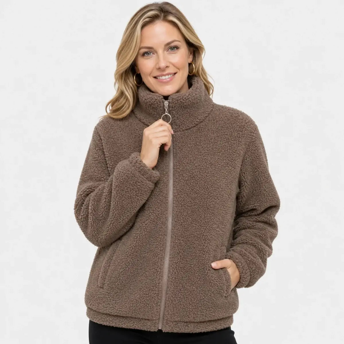 😍 U pola cijene! 【M-4XL】Zimska jakna od flisa, debela jakna s podstavom od umjetnog krzna (sherpa), topli prsluk.