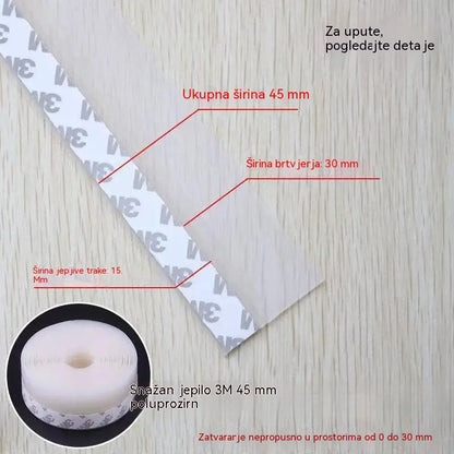 🚪【5M】 PVC brtvena traka za vrata – otporna na prašinu i propuh
