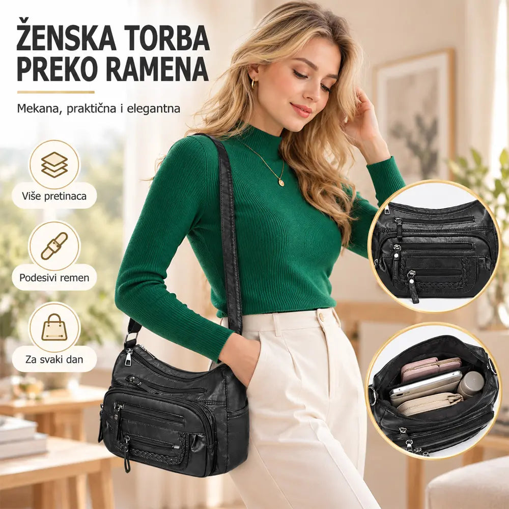 💥【Promocija ograničenog trajanja】👜 Nova, velika kožna torba za nošenje na ramenu ili preko tijela – kolekcija 2026.