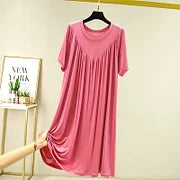 【S-4XL】【40-180 kg】Vestido de pijama de manga corta, suave y cómodo.