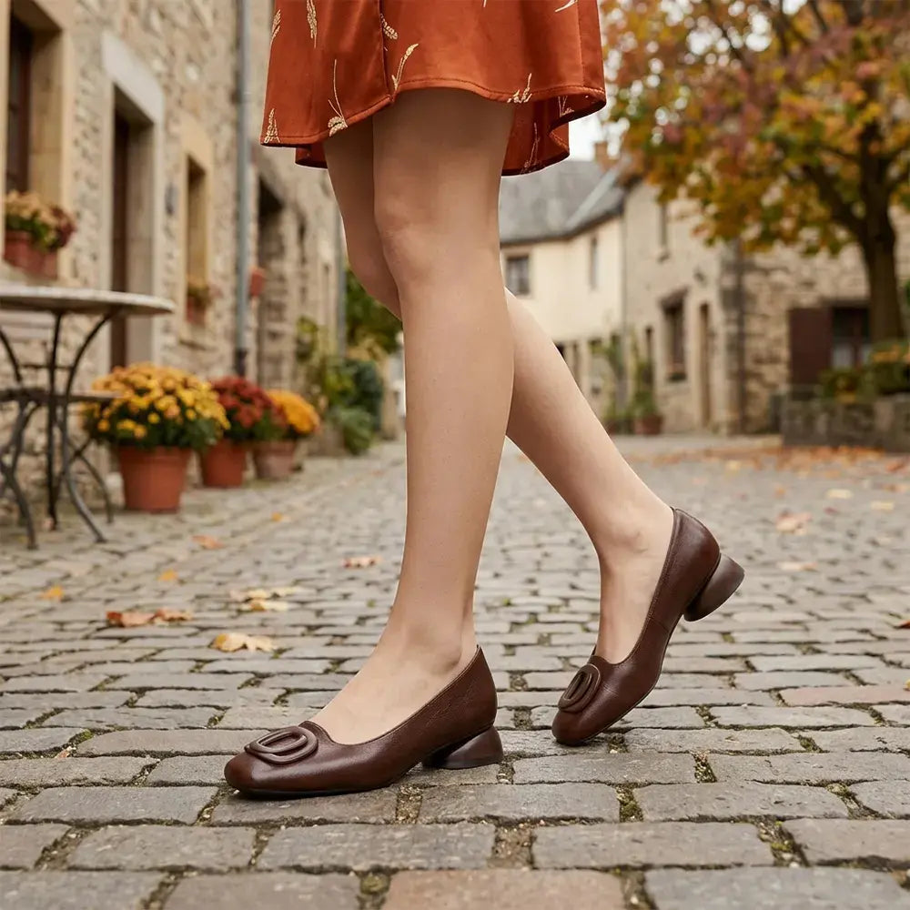 👡Ženske francuske retro ravne Mary Jane cipele - s okruglim vrhom i niskim izrezom - retro stil, udobne i za svaki dan
