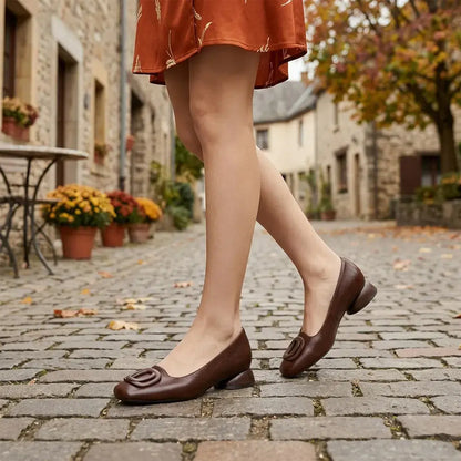 👡Ženske francuske retro ravne Mary Jane cipele - s okruglim vrhom i niskim izrezom - retro stil, udobne i za svaki dan