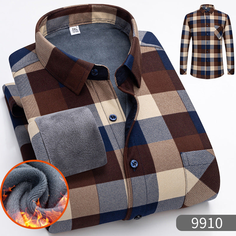 🔥【50 % popusta】 👔【L–5XL】Topla košulja dugih rukava