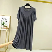 【S-4XL】【40-180 kg】Vestido de pijama de manga corta, suave y cómodo.