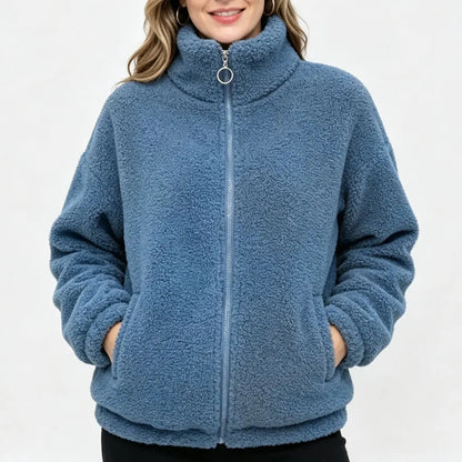 😍 U pola cijene! 【M-4XL】Zimska jakna od flisa, debela jakna s podstavom od umjetnog krzna (sherpa), topli prsluk.